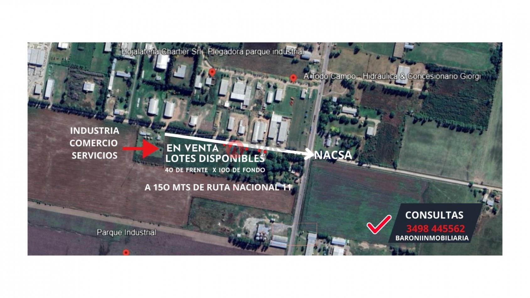 EN VENTA - LOTES EN SAN JUSTO / INDUSTRIA- COMERCIO- SERVICIOS /. RUTA PROVINCIAL 61.