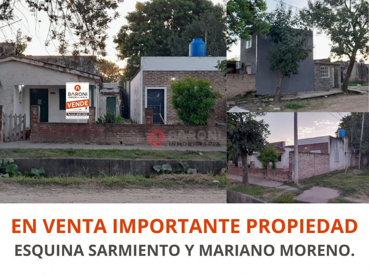 ATENCION INVERSORES / SE VENDE PROPIEDAD - INMUEBLE UBICADO EN ESQUINA, ENTRE LAS CALLES MARIANO MORENO Y SARMIENTO EN SAN JUSTO SANTA FE.