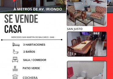 SE VENDE CASA - ZONA CENTRO SAN JUSTO / SANTA FE